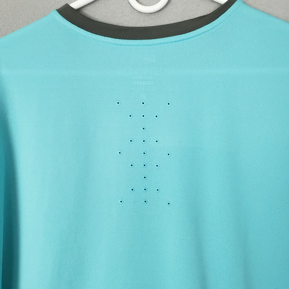 Nike Dri Fit Running Tee Shirt Aqua Blue Athletic Gym Workout Breathable Size XL